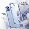 image:imageJETech Magnetic Case for iPhone 17 Pro Max Orange  Compatible with MagSafe Solid Color Matte TPU Frame Clear Back Shockproof BumperMist Blue