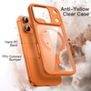 image:imageJETech Magnetic Case for iPhone 17 Pro Max Orange  Compatible with MagSafe Solid Color Matte TPU Frame Clear Back Shockproof BumperOrange