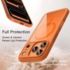 image:imageJETech Magnetic Case for iPhone 17 Pro Max Orange  Compatible with MagSafe Solid Color Matte TPU Frame Clear Back Shockproof BumperOrange