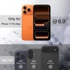 image:imageJETech Magnetic Case for iPhone 17 Pro Max Orange  Compatible with MagSafe Solid Color Matte TPU Frame Clear Back Shockproof BumperOrange
