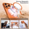 image:imageJETech Magnetic Case for iPhone 17 Pro Max Orange  Compatible with MagSafe Solid Color Matte TPU Frame Clear Back Shockproof BumperOrange