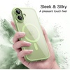 image:imageJETech Magnetic Case for iPhone 17 Pro Max Orange  Compatible with MagSafe Solid Color Matte TPU Frame Clear Back Shockproof BumperSage