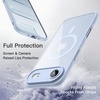image:imageJETech Magnetic Case for iPhone 17 Pro Max Orange  Compatible with MagSafe Solid Color Matte TPU Frame Clear Back Shockproof BumperSky Blue