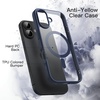 image:imageJETech Magnetic Case for iPhone 17 Pro Max Orange  Compatible with MagSafe Solid Color Matte TPU Frame Clear Back Shockproof BumperStorm Blue