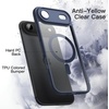 image:imageJETech Magnetic Case for iPhone 17 Pro Max Orange  Compatible with MagSafe Solid Color Matte TPU Frame Clear Back Shockproof BumperStorm Blue