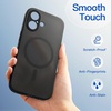 image:imageJETech Magnetic Matte Case for iPhone 17 Black  Compatible with MagSafe Translucent Frosted Soft TPU Cover AntiYellowing AntiFingerprint ShockproofBlack