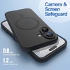 image:imageJETech Magnetic Matte Case for iPhone 17 Black  Compatible with MagSafe Translucent Frosted Soft TPU Cover AntiYellowing AntiFingerprint ShockproofBlack