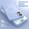 image:imageJETech Magnetic Matte Case for iPhone 17 Black  Compatible with MagSafe Translucent Frosted Soft TPU Cover AntiYellowing AntiFingerprint ShockproofMist Blue
