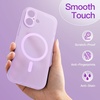 image:imageJETech Magnetic Matte Case for iPhone 17 Black  Compatible with MagSafe Translucent Frosted Soft TPU Cover AntiYellowing AntiFingerprint ShockproofPurple