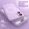 image:imageJETech Magnetic Matte Case for iPhone 17 Black  Compatible with MagSafe Translucent Frosted Soft TPU Cover AntiYellowing AntiFingerprint ShockproofPurple