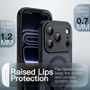 image:imageJETech Magnetic Matte Case for iPhone 17 Pro Dark Blue  Compatible with MagSafe Camera Lens Protection Translucent Back Slim Minimalist Shockproof Phone CoverBlack