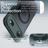 image:imageJETech Magnetic Matte Case for iPhone 17 Pro Max Dark Blue  Compatible with MagSafe Builtin Camera Control Button Shockproof Translucent Back Slim Phone CoverDark Green