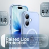 image:imageJETech Magnetic Matte Case for iPhone 17 Pro Max Dark Blue  Compatible with MagSafe Builtin Camera Control Button Shockproof Translucent Back Slim Phone CoverMist Blue