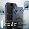 image:imageJETech Magnetic Matte Case for iPhone 17 Pro Max Dark Blue  Compatible with MagSafe Builtin Camera Control Button Shockproof Translucent Back Slim Phone CoverStorm Blue