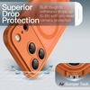 image:imageJETech Magnetic Matte Case for iPhone 17 Pro Max Dark Blue  Compatible with MagSafe Builtin Camera Control Button Shockproof Translucent Back Slim Phone CoverOrange