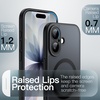 image:imageJETech Magnetic Matte Case for iPhone 17 Pro Max Dark Blue  Compatible with MagSafe Builtin Camera Control Button Shockproof Translucent Back Slim Phone CoverBlack