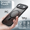 image:imageJETech Magnetic Matte Case for iPhone 17 Pro Max Dark Blue  Compatible with MagSafe Builtin Camera Control Button Shockproof Translucent Back Slim Phone CoverBlack