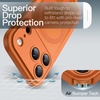 image:imageJETech Magnetic Matte Case for iPhone 17 Pro Max Dark Blue  Compatible with MagSafe Builtin Camera Control Button Shockproof Translucent Back Slim Phone CoverOrange
