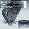 image:imageJETech Magnetic Matte Case for iPhone 17 Pro Max Dark Blue  Compatible with MagSafe Builtin Camera Control Button Shockproof Translucent Back Slim Phone CoverStorm Blue