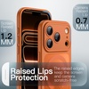 image:imageJETech Magnetic Matte Case for iPhone 17 Pro Max Dark Blue  Compatible with MagSafe Builtin Camera Control Button Shockproof Translucent Back Slim Phone CoverOrange