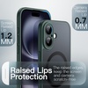 image:imageJETech Magnetic Matte Case for iPhone 17 Pro Max Dark Blue  Compatible with MagSafe Builtin Camera Control Button Shockproof Translucent Back Slim Phone CoverDark Green