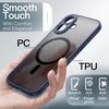 image:imageJETech Magnetic Matte Case for iPhone 17 Pro Max Dark Blue  Compatible with MagSafe Builtin Camera Control Button Shockproof Translucent Back Slim Phone CoverStorm Blue
