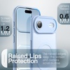 image:imageJETech Magnetic Matte Case for iPhone 17 Pro Max Dark Blue  Compatible with MagSafe Builtin Camera Control Button Shockproof Translucent Back Slim Phone CoverSky Blue