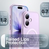image:imageJETech Magnetic Matte Case for iPhone 17 Pro Max Dark Blue  Compatible with MagSafe Builtin Camera Control Button Shockproof Translucent Back Slim Phone CoverLavender