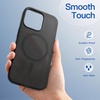 image:imageJETech Magnetic Matte Case for iPhone 17 Pro Max Frosted Clear  Compatible with MagSafe Translucent Frosted Soft TPU Cover AntiYellowing AntiFingerprint ShockproofBlack