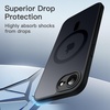 image:imageJETech Magnetic Matte Case for iPhone 17e16e Black  Compatible with MagSafe Translucent Back Slim Minimalist Design Precise Cutouts Shockproof Phone CoverBlack