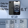 image:imageJETech Magnetic Matte Case for iPhone 17e16e Black  Compatible with MagSafe Translucent Back Slim Minimalist Design Precise Cutouts Shockproof Phone CoverBlack