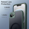 image:imageJETech Magnetic Matte Case for iPhone 17e16e Black  Compatible with MagSafe Translucent Back Slim Minimalist Design Precise Cutouts Shockproof Phone CoverDark Green