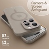 image:imageJETech Magnetic Matte Case for iPhone 17e16e Black  Compatible with MagSafe Translucent Frosted Soft TPU Cover AntiYellowing AntiFingerprint ShockproofNatural Titanium