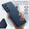 image:imageJETech Magnetic Silicone Case for Samsung Galaxy S26 Black  Compatible with MagSafe Silky Soft Touch Full Camera Lens Protection Shock Absorbing Phone CoverNavy Blue
