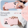image:imageJETech Magnetic Silicone Case for iPhone 17 Pro Max Dark Blue  Compatible with MagSafe Silky Soft Touch Full Camera Lens Protection Shock Absorbing Phone CoverLight Pink