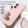 image:imageJETech Magnetic Silicone Case for iPhone 17 Pro Max Dark Blue  Compatible with MagSafe Silky Soft Touch Full Camera Lens Protection Shock Absorbing Phone CoverLight Pink
