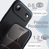 image:imageJETech Magnetic Silicone Case for iPhone 17 Pro Max Dark Blue  Compatible with MagSafe Silky Soft Touch Full Camera Lens Protection Shock Absorbing Phone CoverBlack
