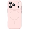 image:imageJETech Magnetic Silicone Case for iPhone 17 Pro Max Dark Blue  Compatible with MagSafe Silky Soft Touch Full Camera Lens Protection Shock Absorbing Phone CoverLight Pink