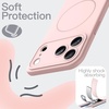 image:imageJETech Magnetic Silicone Case for iPhone 17 Pro Max Dark Blue  Compatible with MagSafe Silky Soft Touch Full Camera Lens Protection Shock Absorbing Phone CoverLight Pink