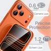 image:imageJETech Magnetic Silicone Case for iPhone 17 Pro Max Dark Blue  Compatible with MagSafe Silky Soft Touch Full Camera Lens Protection Shock Absorbing Phone CoverOrange