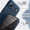 image:imageJETech Magnetic Silicone Case for iPhone 17 Pro Max Dark Blue  Compatible with MagSafe Silky Soft Touch Full Camera Lens Protection Shock Absorbing Phone CoverNavy Blue