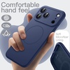 image:imageJETech Magnetic Silicone Case for iPhone 17 Pro Max Dark Blue  Compatible with MagSafe Silky Soft Touch Full Camera Lens Protection Shock Absorbing Phone CoverDark Blue