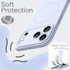 image:imageJETech Magnetic Silicone Case for iPhone 17 Pro Max Dark Blue  Compatible with MagSafe Silky Soft Touch Full Camera Lens Protection Shock Absorbing Phone CoverMist Blue