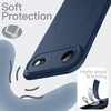 image:imageJETech Magnetic Silicone Case for iPhone 17 Pro Max Dark Blue  Compatible with MagSafe Silky Soft Touch Full Camera Lens Protection Shock Absorbing Phone CoverNavy Blue