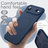 image:imageJETech Magnetic Silicone Case for iPhone 17 Pro Max Dark Blue  Compatible with MagSafe Silky Soft Touch Full Camera Lens Protection Shock Absorbing Phone CoverNavy Blue