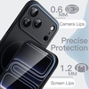 image:imageJETech Magnetic Silicone Case for iPhone 17 Pro Max Dark Blue  Compatible with MagSafe Silky Soft Touch Full Camera Lens Protection Shock Absorbing Phone CoverBlack