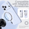 image:imageJETech Magnetic Silicone Case for iPhone 17 Pro Max Dark Blue  Compatible with MagSafe Silky Soft Touch Full Camera Lens Protection Shock Absorbing Phone CoverMist Blue