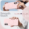 image:imageJETech Magnetic Silicone Case for iPhone 17 Pro Max Dark Blue  Compatible with MagSafe Silky Soft Touch Full Camera Lens Protection Shock Absorbing Phone CoverLight Pink