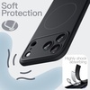 image:imageJETech Magnetic Silicone Case for iPhone 17 Pro Max Dark Blue  Compatible with MagSafe Silky Soft Touch Full Camera Lens Protection Shock Absorbing Phone CoverBlack