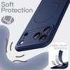 image:imageJETech Magnetic Silicone Case for iPhone 17 Pro Max Dark Blue  Compatible with MagSafe Silky Soft Touch Full Camera Lens Protection Shock Absorbing Phone CoverDark Blue